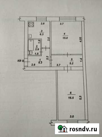 2-комнатная квартира, 50 м², 1/2 эт. на продажу в Давлеканово Давлеканово - изображение 1