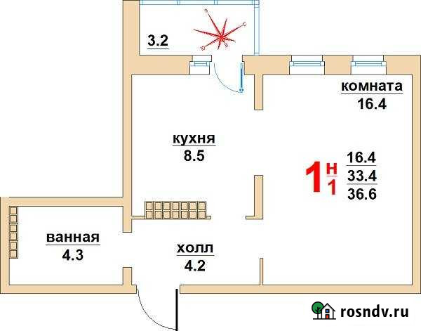 1-комнатная квартира, 36 м², 12/19 эт. на продажу в Верхней Пышме Верхняя Пышма - изображение 1