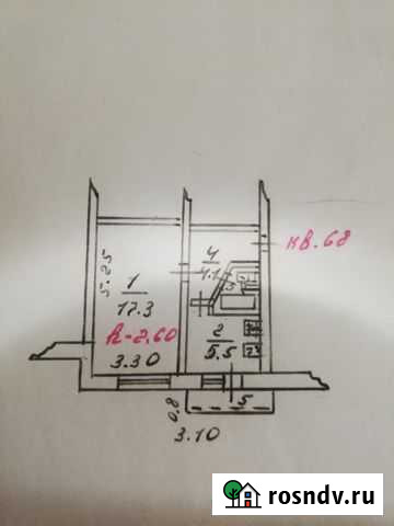 1-комнатная квартира, 30 м², 3/5 эт. на продажу в Тимашевске Тимашевск - изображение 1