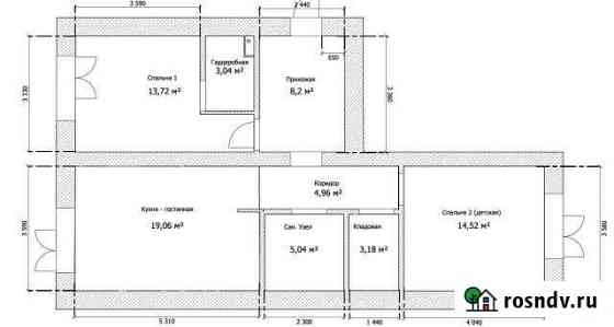 2-комнатная квартира, 71 м², 7/9 эт. на продажу в Бердске Бердск