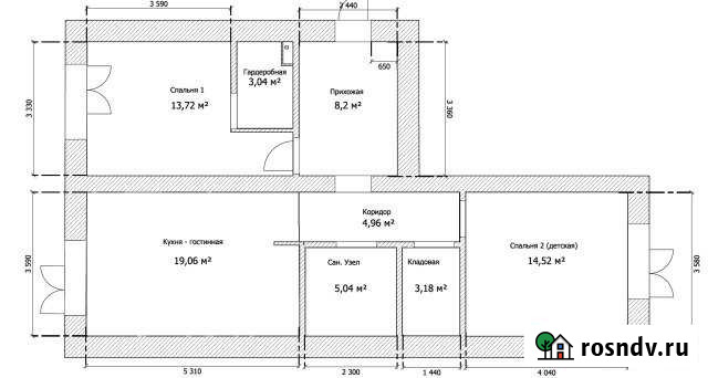 2-комнатная квартира, 71 м², 7/9 эт. на продажу в Бердске Бердск - изображение 1