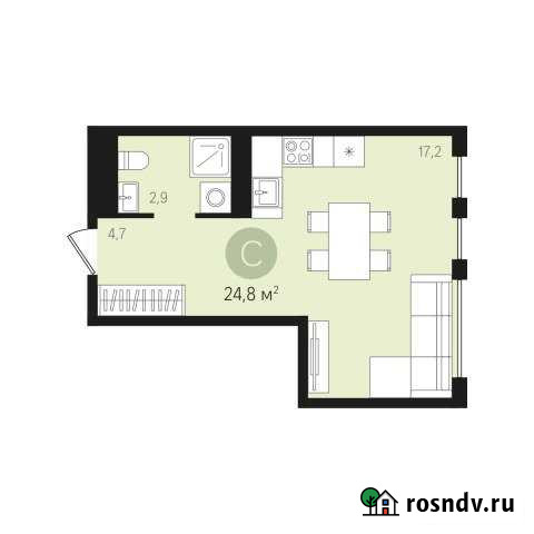 Квартира-студия, 24 м², 5/9 эт. на продажу в Екатеринбурге Екатеринбург - изображение 1